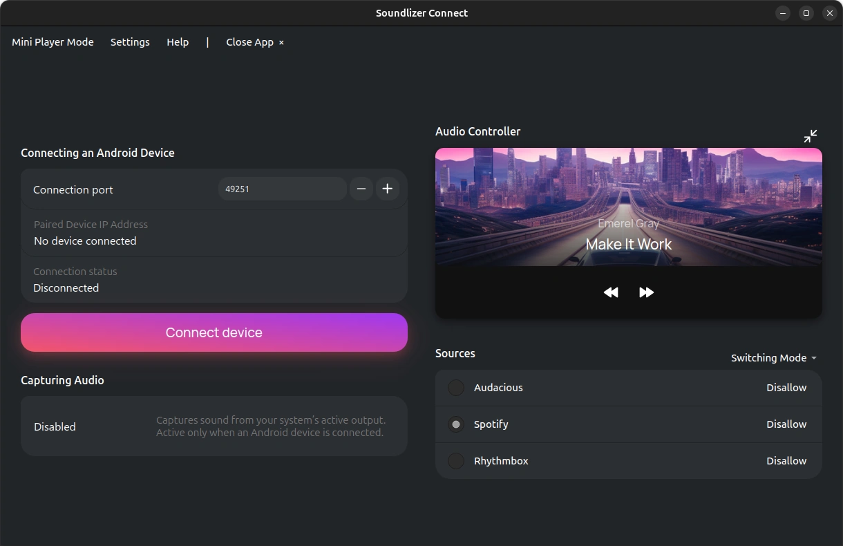 Desktop App Screen