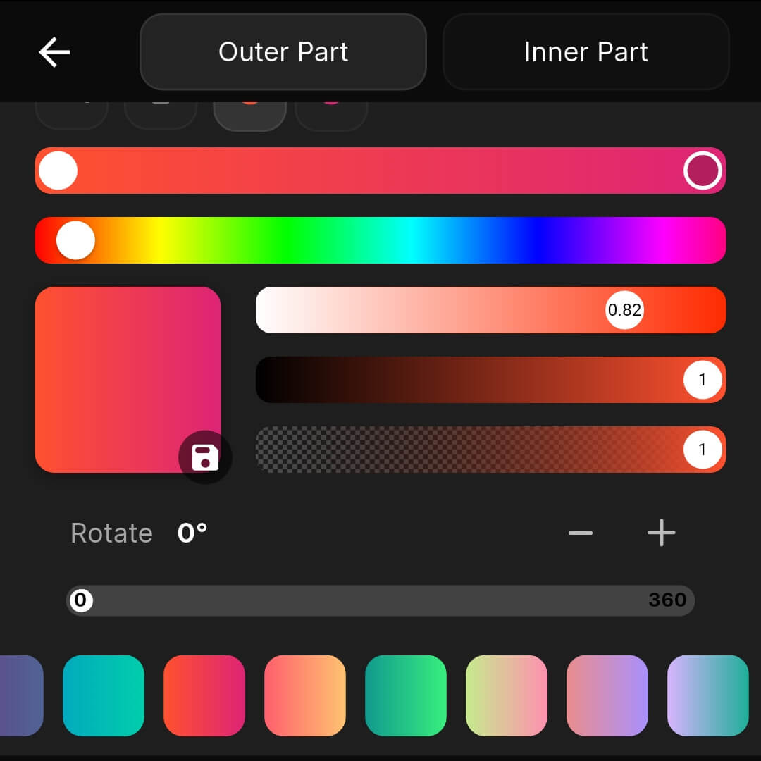 Edit visualizer colors