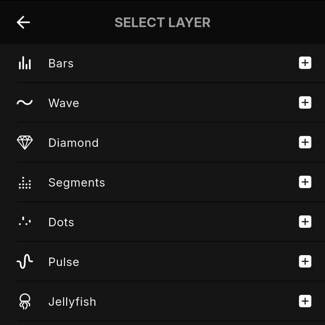 Select layers in template config